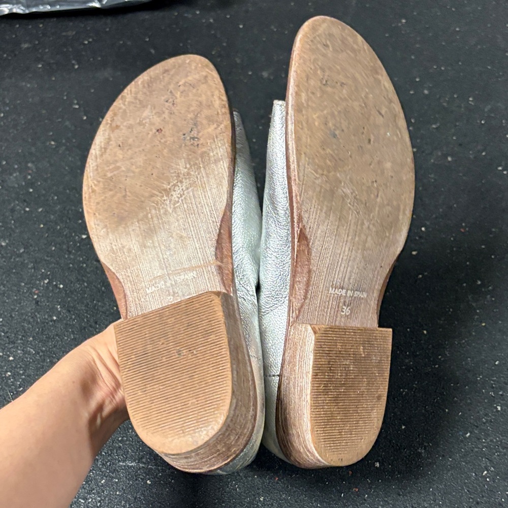 Free People Silver Open-Toe Sandals size Euro 36 - Picture 8 of 10